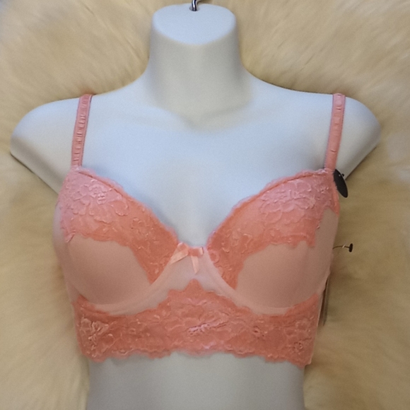 Rene Rofe Pink Lace & Satin Bra - Picture 10 of 16